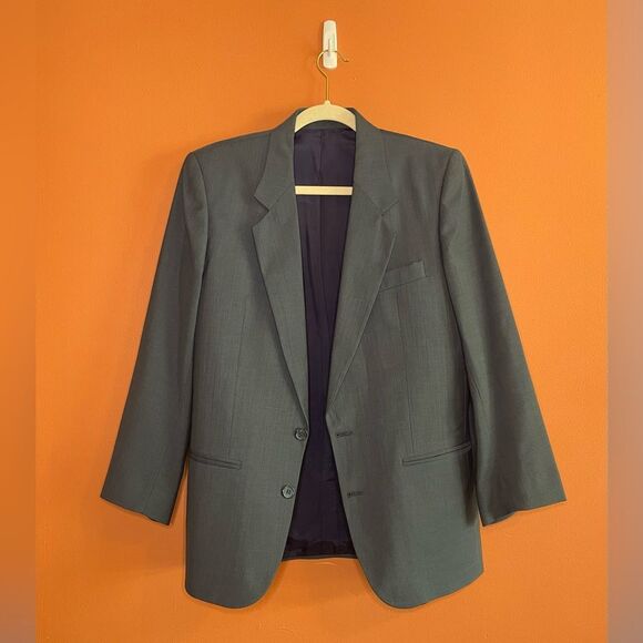 Balenciaga Paris Wool Blend Shoulder-Capped Button Tailored Jacket Mens Size 46